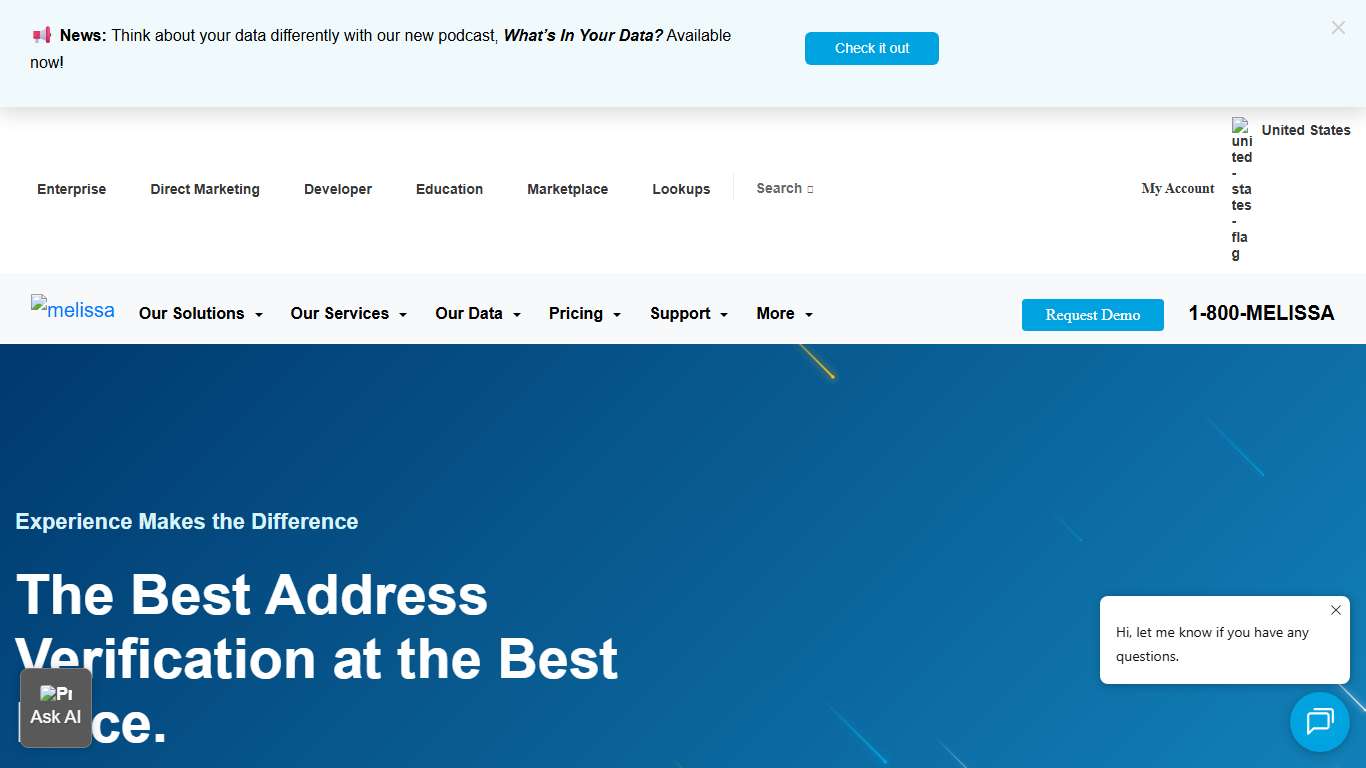 U.S. & International Address Verification + Data Quality